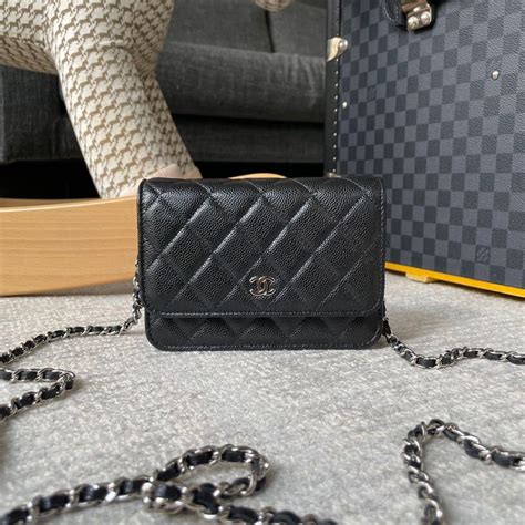 chanel mini wallet on chain.